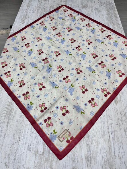 KİDS KURDELE KIRAZ DESEN EŞARP - 