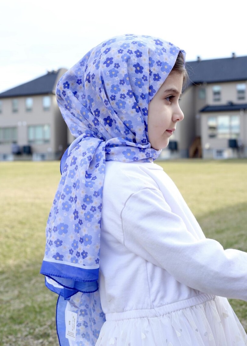 KİDS MAVİ KIR ÇİÇEĞİ DESEN ŞAL - 1