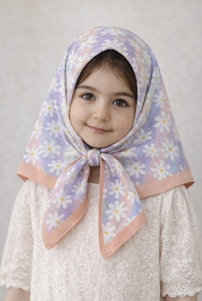 KİDS PAPATYA DESEN EŞARP - 