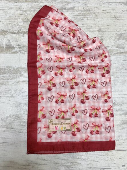 KIDS POTIKARE KIRAZ DESEN EŞARP - 2