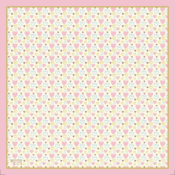 KİDS PUDRA KALPLER DESEN EŞARP - 