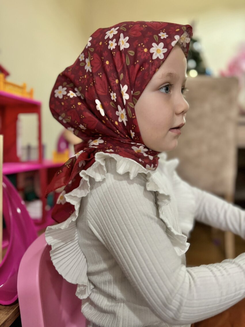 KİDS RÜYA ÇİÇEĞİ DESEN BORDO EŞARP - 5