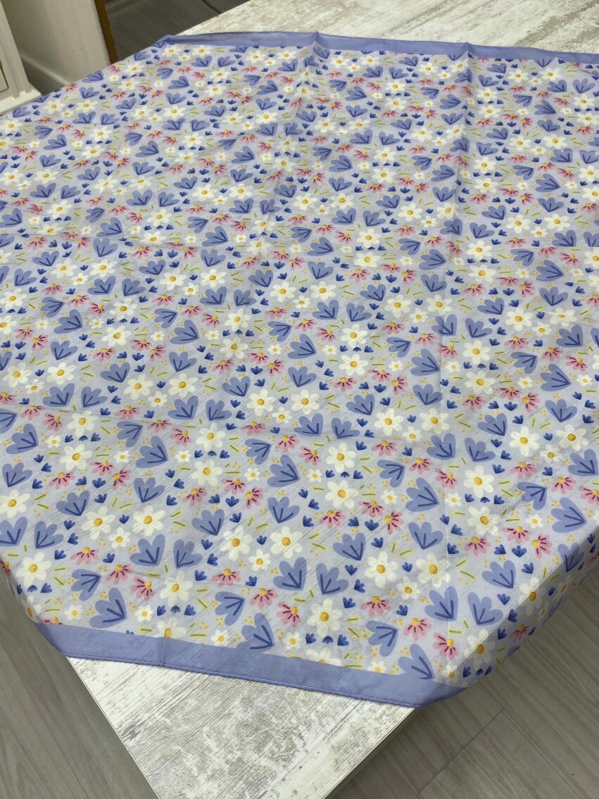 KİDS RÜYA ÇİÇEĞİ DESEN EŞARP MAVI - 7