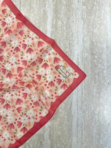 KİDS RÜYA ÇİÇEĞİ DESEN KOYU PEMBE EŞARP - 5