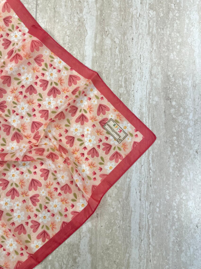 KİDS RÜYA ÇİÇEĞİ DESEN KOYU PEMBE EŞARP - 5