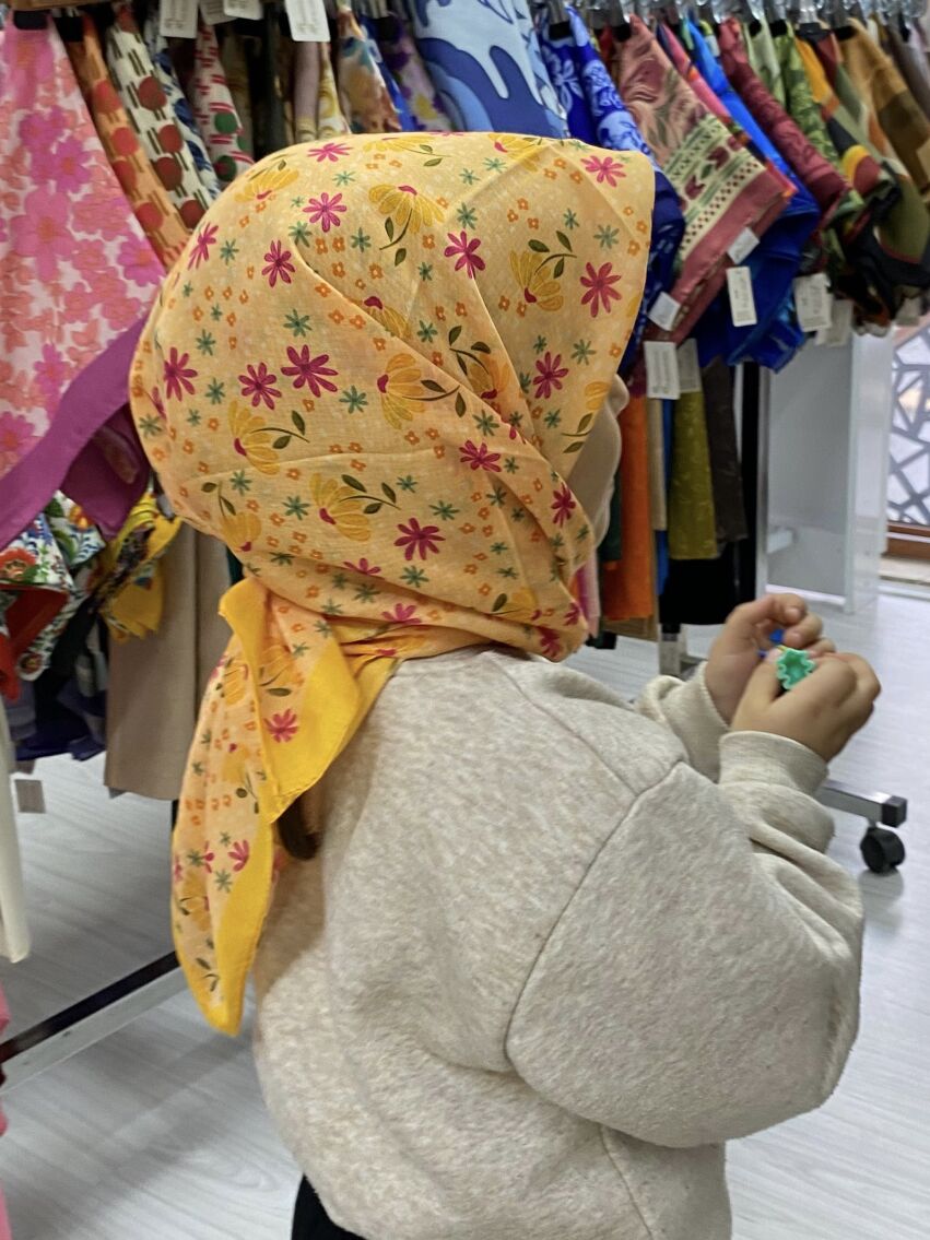 KİDS SARI PAPATYA DESEN EŞARP - 4