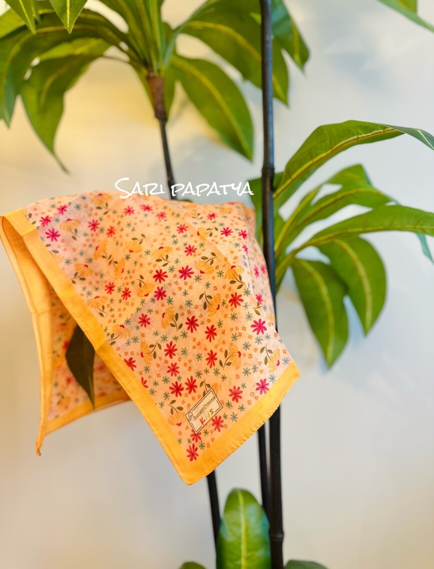 KİDS SARI PAPATYA DESEN EŞARP - 1