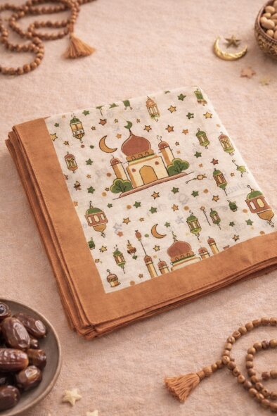 KİDS YILDIZLAR VE CAMI DESEN EŞARP - 