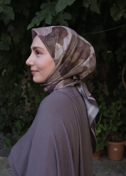 MARİBEL EŞARP - KAHVE - 2