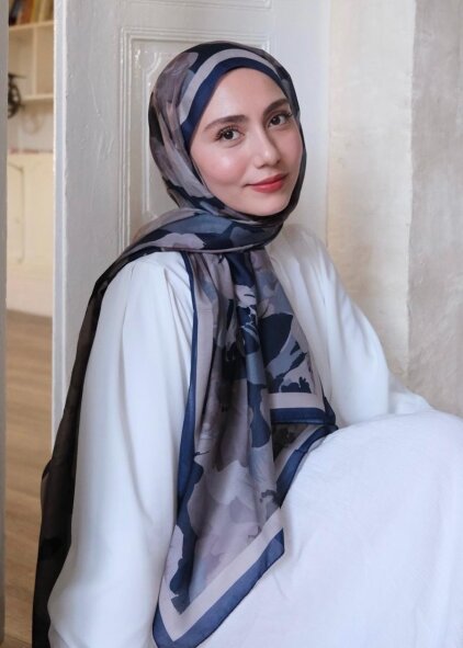 MARİBEL ŞAL - LACİVERT - 