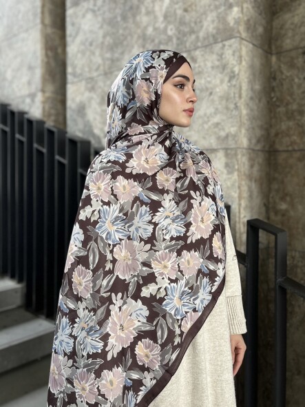 MATİLDA DESEN ŞAL - ACI KAHVE - 