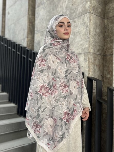 MATİLDA DESEN ŞAL - BEJ GRİ - 