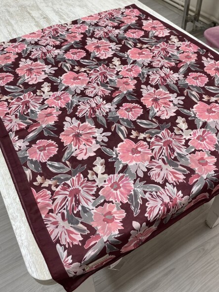 MATİLDA DESEN ŞAL - BORDO - 3