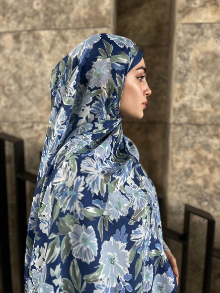 MATİLDA DESEN ŞAL - GECE MAVİSİ - 2