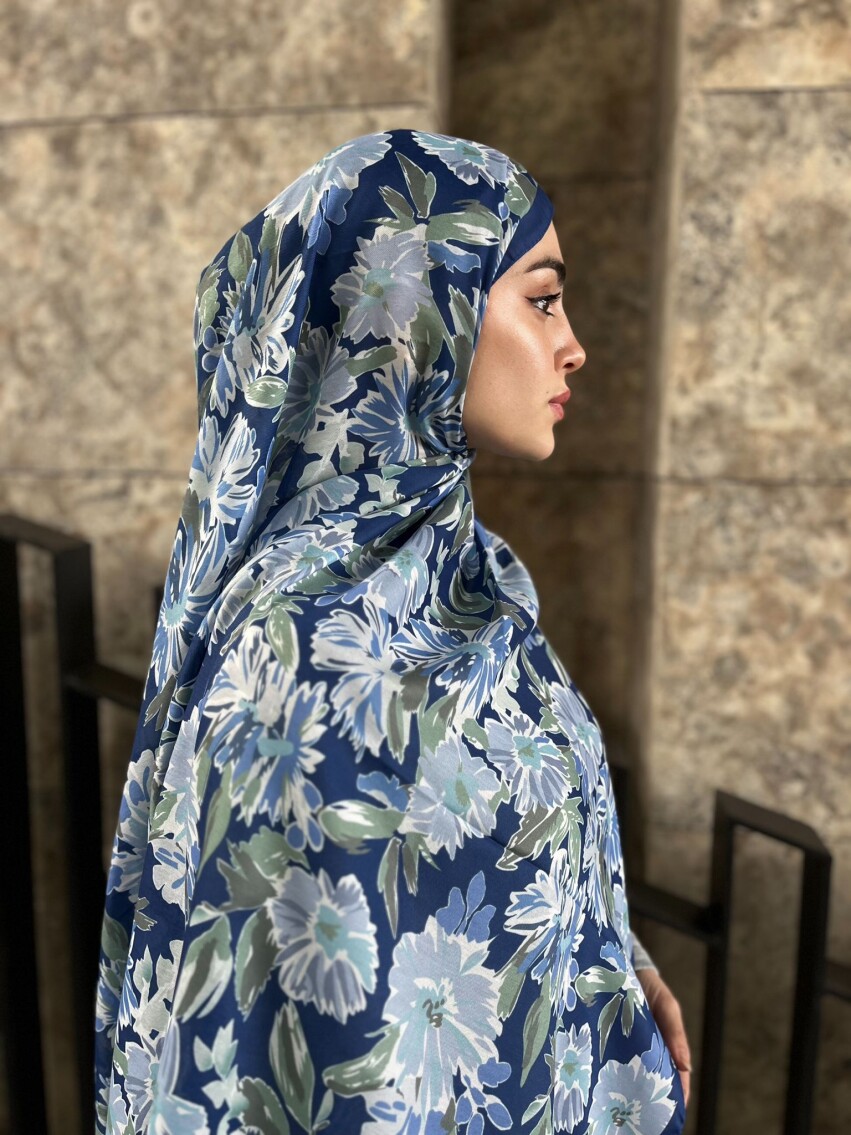 MATİLDA DESEN ŞAL - GECE MAVİSİ - 2