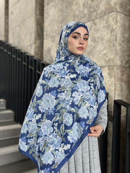 MATİLDA DESEN ŞAL - GECE MAVİSİ - 