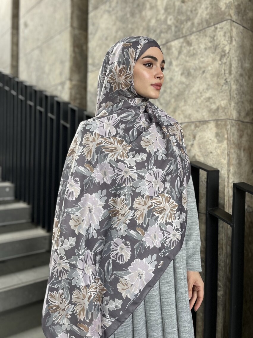 MATİLDA DESEN ŞAL - SISLI LAVANTA - 1