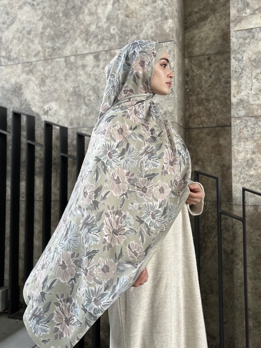 MATİLDA DESEN ŞAL - SOFT YEŞİL - 1