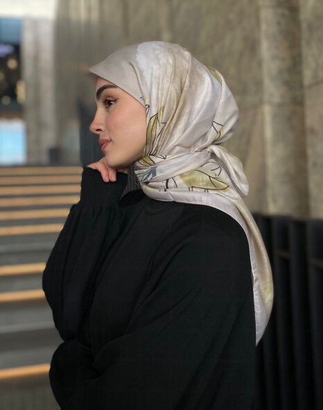 MERCAN DESEN EŞARP - Yesilimsi Bej - 