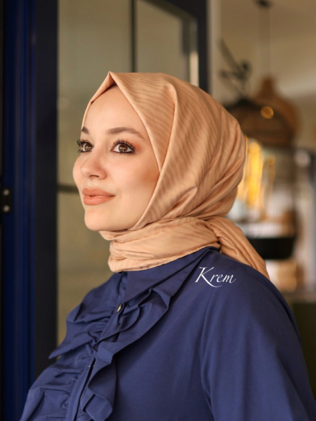 MEVCE JAKAR ŞAL - KREM - 