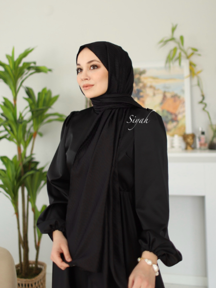 MEVCE JAKAR ŞAL - SİYAH - 