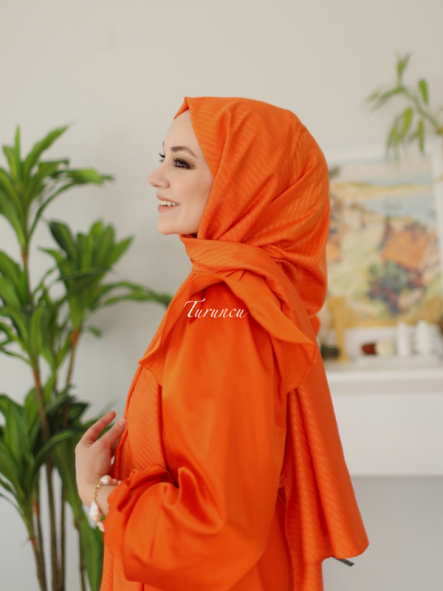 MEVCE JAKAR ŞAL - TURUNCU - 