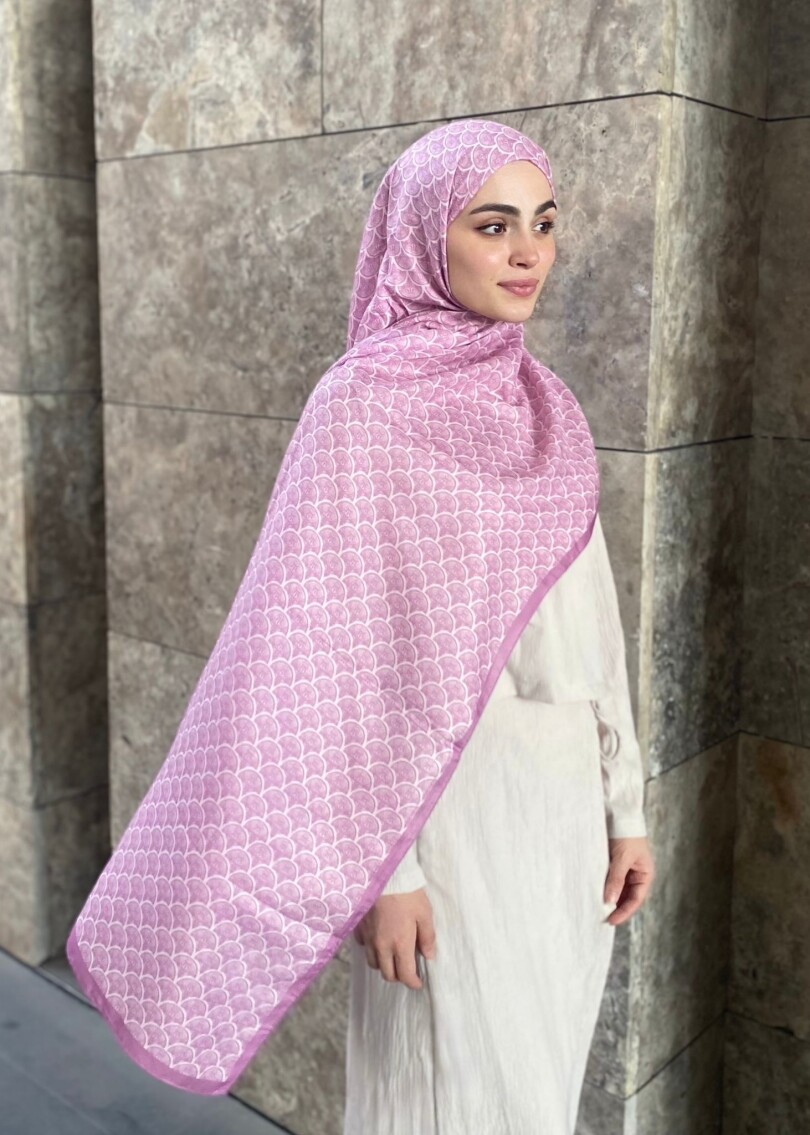 MİNİMAL DESEN ŞAL - ERGUVAN DALI - 1