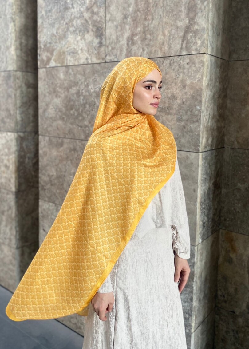 MİNİMAL DESEN ŞAL - HARDAL - 1