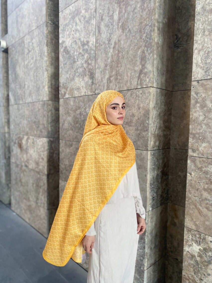 MİNİMAL DESEN ŞAL - HARDAL - 2