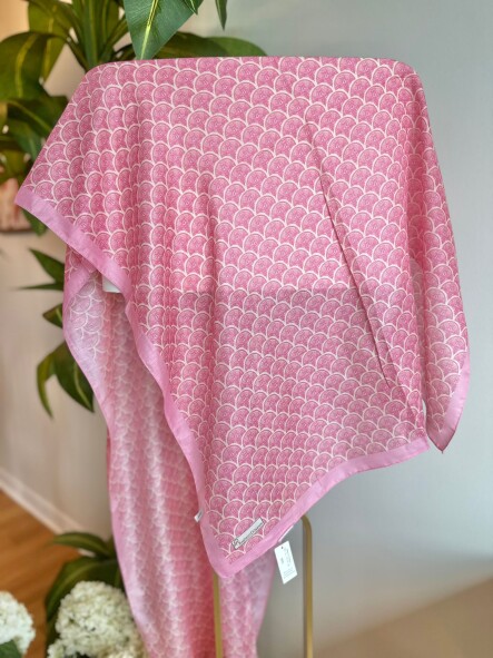 MİNİMAL DESEN ŞAL - ŞEKER PEMBE - 4