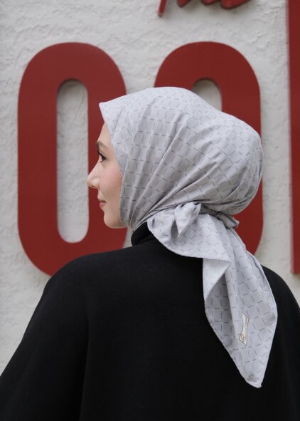 MONOGRAM EŞARP - GRİ - 