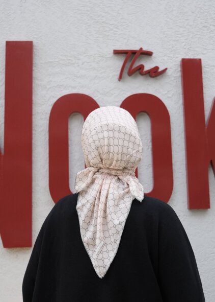 MONOGRAM EŞARP - KREM-YEŞİL - 5