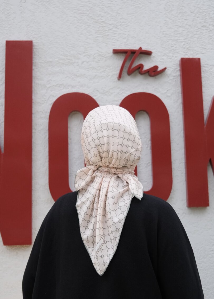 MONOGRAM EŞARP - KREM-YEŞİL - 5