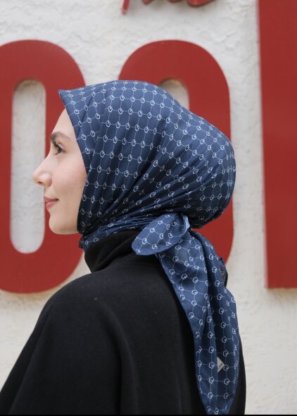 MONOGRAM EŞARP - LACİVERT - 3