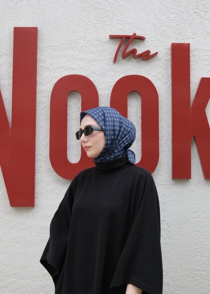 MONOGRAM EŞARP - LACİVERT - 4