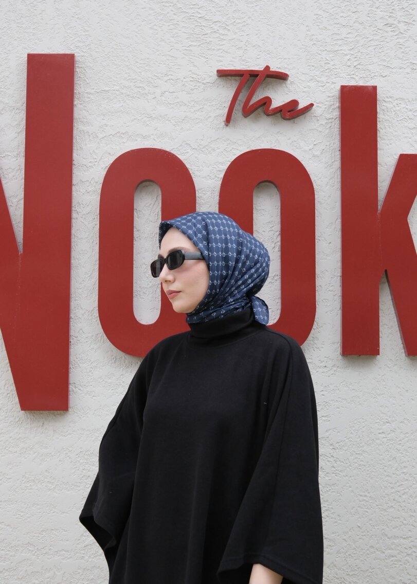 MONOGRAM EŞARP - LACİVERT - 4