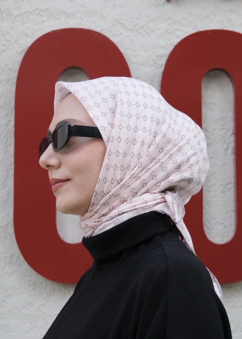 MONOGRAM EŞARP - PUDRA - 3