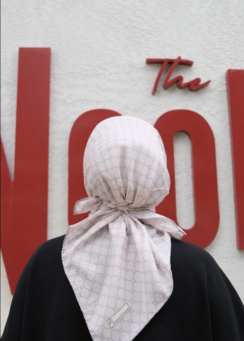 MONOGRAM EŞARP - SİSLİ GRİ - 2