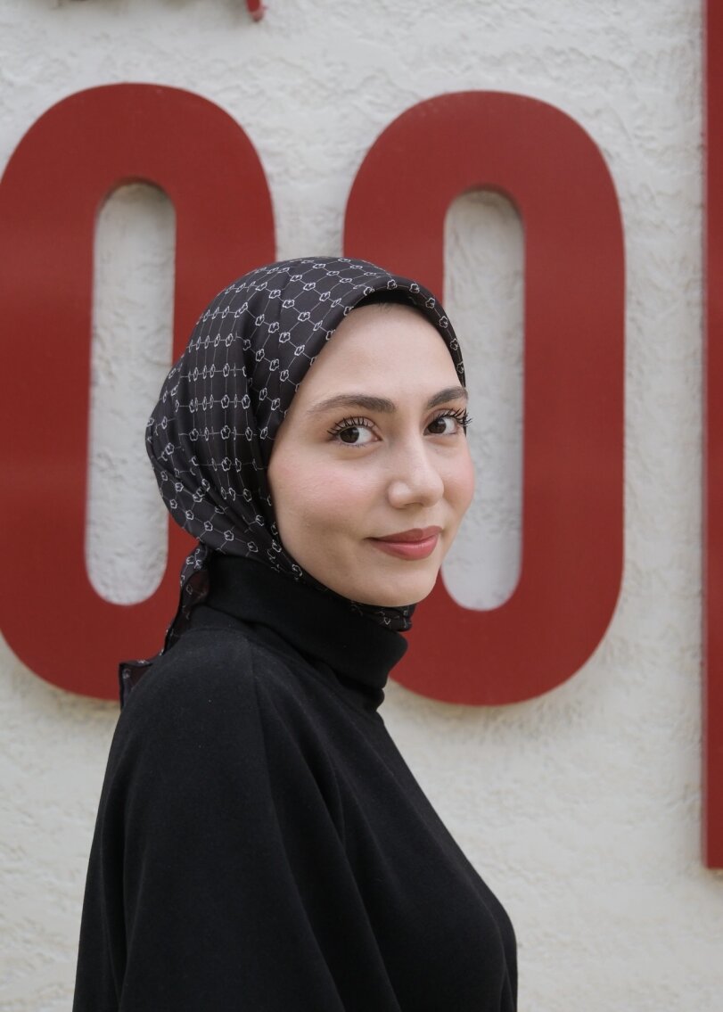 MONOGRAM EŞARP - SİYAH - 2