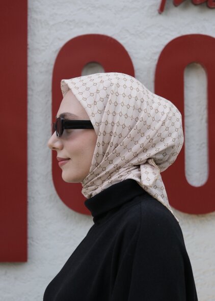 MONOGRAM EŞARP - YAĞ YEŞİLİ-BEJ - 2