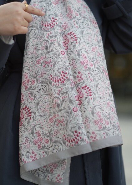 NAZENİN DESEN ŞAL - GRI - 4