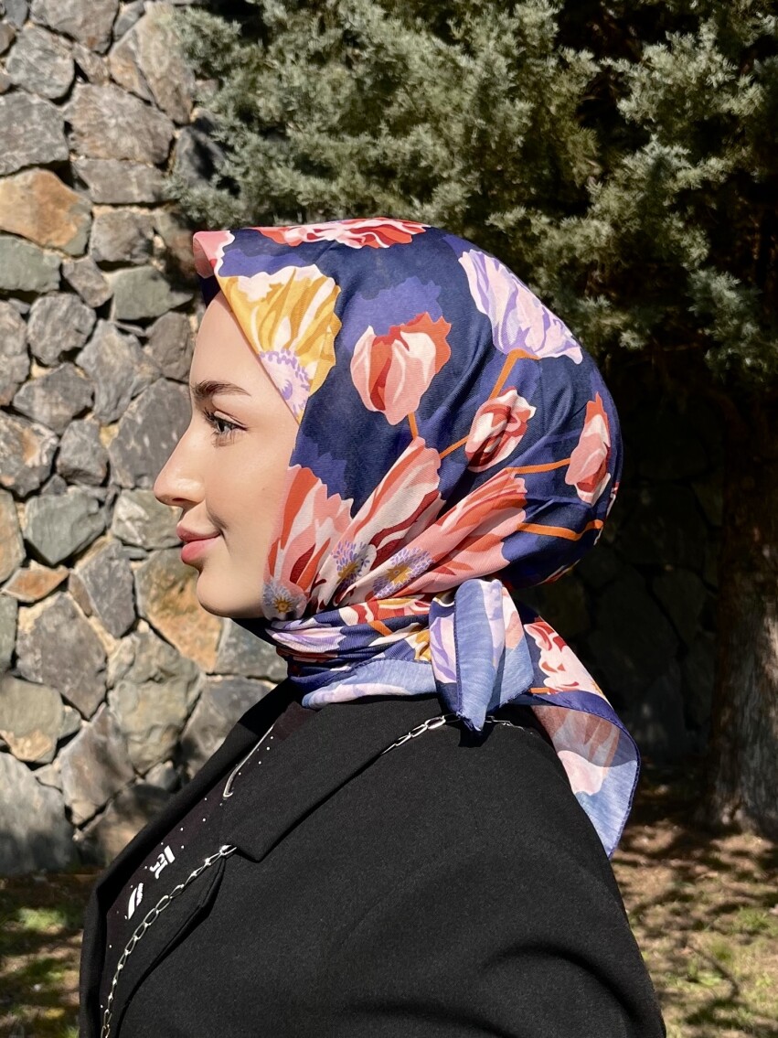 NOLA EŞARP - LACİVERT - 1