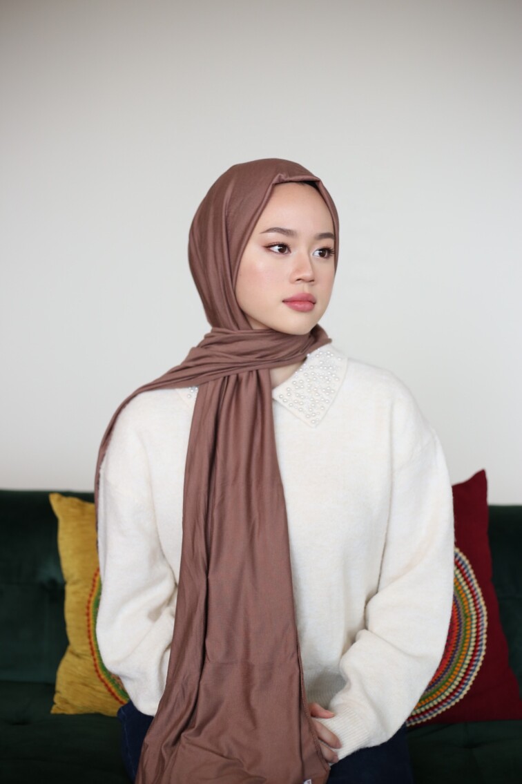 PENYE ŞAL - KAHVEMSİ PEMBE - 2