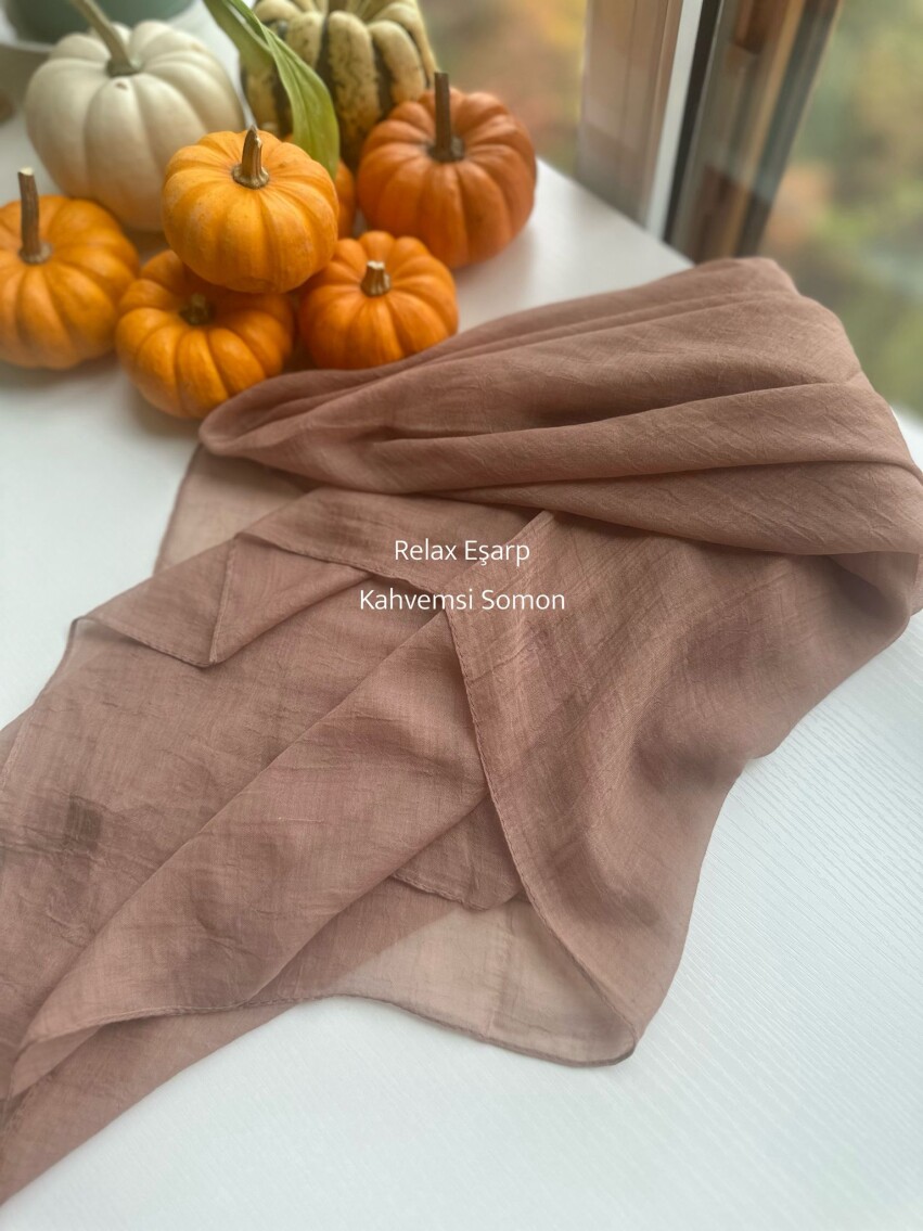 RELAX EŞARP - KAHVEMSI SOMON - 3