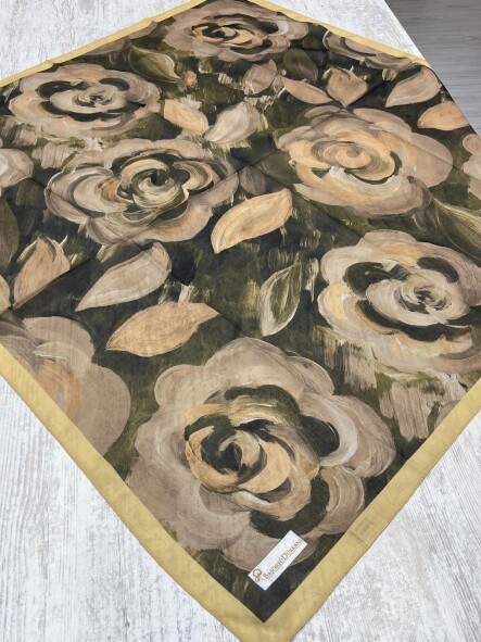 ROSARA EŞARP - KAHVE YEŞİL HARDAL - 2