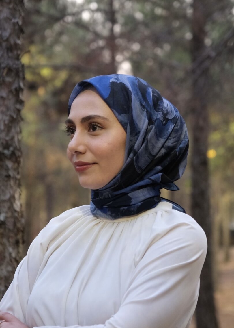 ROSARA EŞARP - LACİVERT - 1