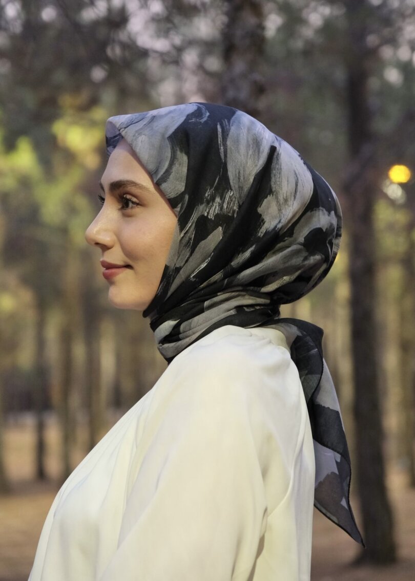 ROSARA EŞARP - SİYAH - 1