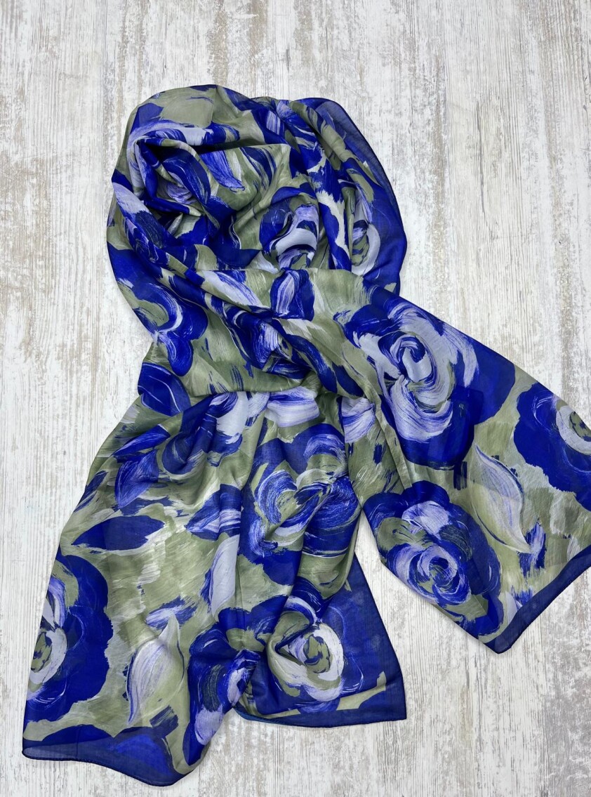 ROSARA ŞAL - GECE MAVİ-YEŞİL - 5