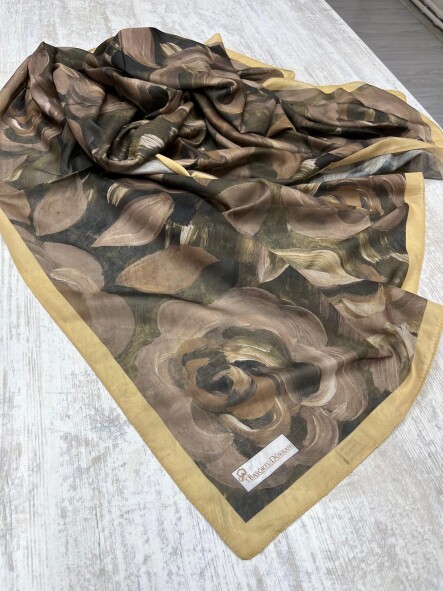 ROSARA ŞAL - KAHVE YEŞİL HARDAL - 5