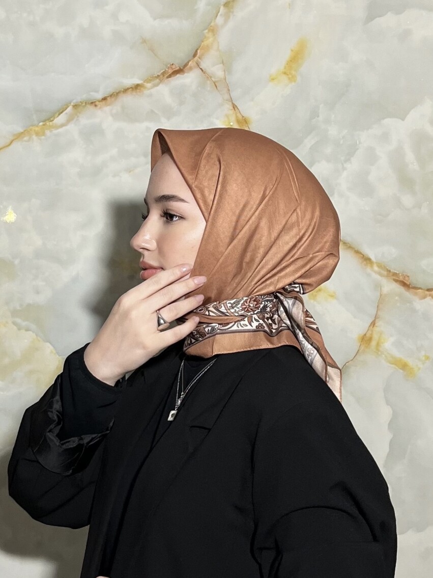 ROYAL DESEN EŞARP - KARAMEL - 1